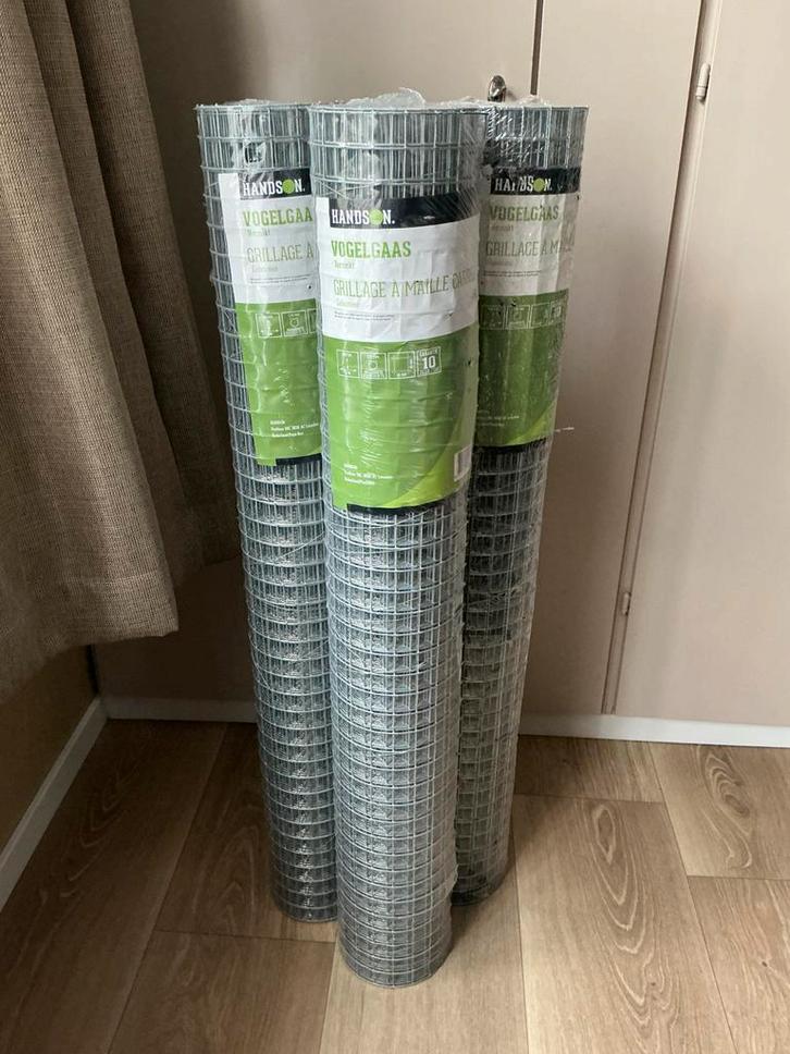 3 Rollen Handson verzinkt Vogelgaas 100cm x 5m - Nieuw!, Tuin en Terras, Gaas en Draad, Nieuw, Ophalen of Verzenden