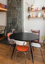 Sissy Boy Ronde Tafel Zwart + 4 Formica Stoelen - Set of Los, Ophalen, Kunststof, Gebruikt, 100 tot 150 cm