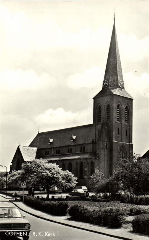 Cothen, R.K. Kerk - ongelopen, Verzamelen, Ansichtkaarten | Nederland, Ongelopen, Overijssel, 1920 tot 1940, Ophalen of Verzenden