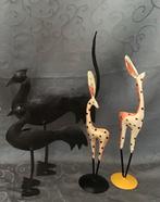 Handgemaakte metalen vogels en gazelle, Huis en Inrichting, Woonaccessoires | Overige, Ophalen of Verzenden