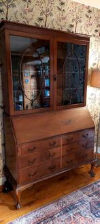 Antieke Engelse boekenkast/secretaire, Huis en Inrichting, Kasten | Secretaires, Ophalen, Gebruikt