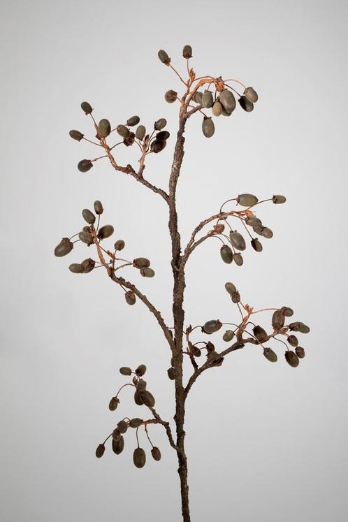 Zijde tak eikeltjes kunst acorn bruin stoer sober landelijk, Huis en Inrichting, Woonaccessoires | Kunstplanten en Kunstbloemen