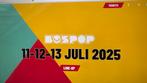 2 x tickets, camping en parking Bospop 2025 alle dagen, Eén persoon, April