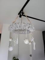 Witte Kerstkrans (60cm) met Hangers & Ballen, Huis en Inrichting, Lampen | Hanglampen, Ophalen, Glas, 50 tot 75 cm, Kerst