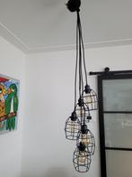 Industriële lamp zwart Hanglamp met 5 lampenkappen ZGAN, Stoer trendy modern vintage, Metaal, Zo goed als nieuw, 50 tot 75 cm