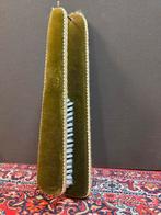Vintage kledingborstel - Groen velours, Gebruikt, Onbekend, Ophalen of Verzenden, Onbekend