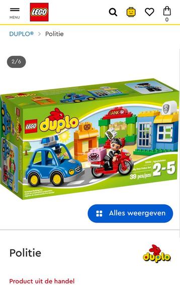 Duplo Politie Achtervolging - Zo Goed Als Nieuw!-zonder doos beschikbaar voor biedingen