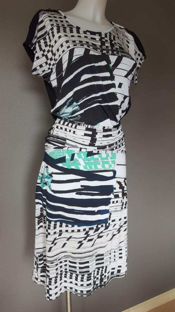 jurk Save the Queen - losse band - open rug - zijde - M/L, Kleding | Dames, Jurken, Zo goed als nieuw, Maat 38/40 (M), Wit, Boven de knie