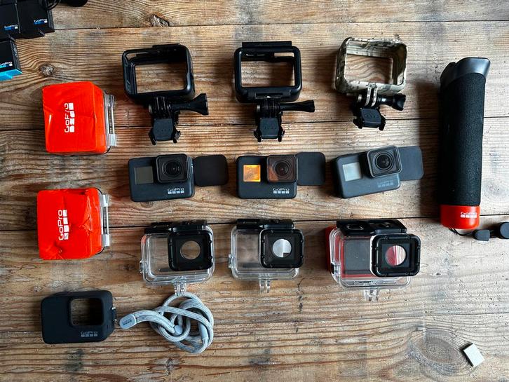 3 stuks! GoPro Hero set Hero 6 Hero 7, Audio, Tv en Foto, Actiecamera's, Gebruikt, GoPro, Ophalen of Verzenden