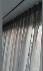 Mooie katoen vitrage grijs van 2stuks plooibreedte 4.20m, 200 cm of meer, Ophalen of Verzenden, Zo goed als nieuw, 200 cm of meer