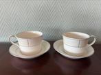 Wedgwood Shagreen white koffie 2 kop en schotels porselein, Wedgwood, Ophalen of Verzenden, Porselein