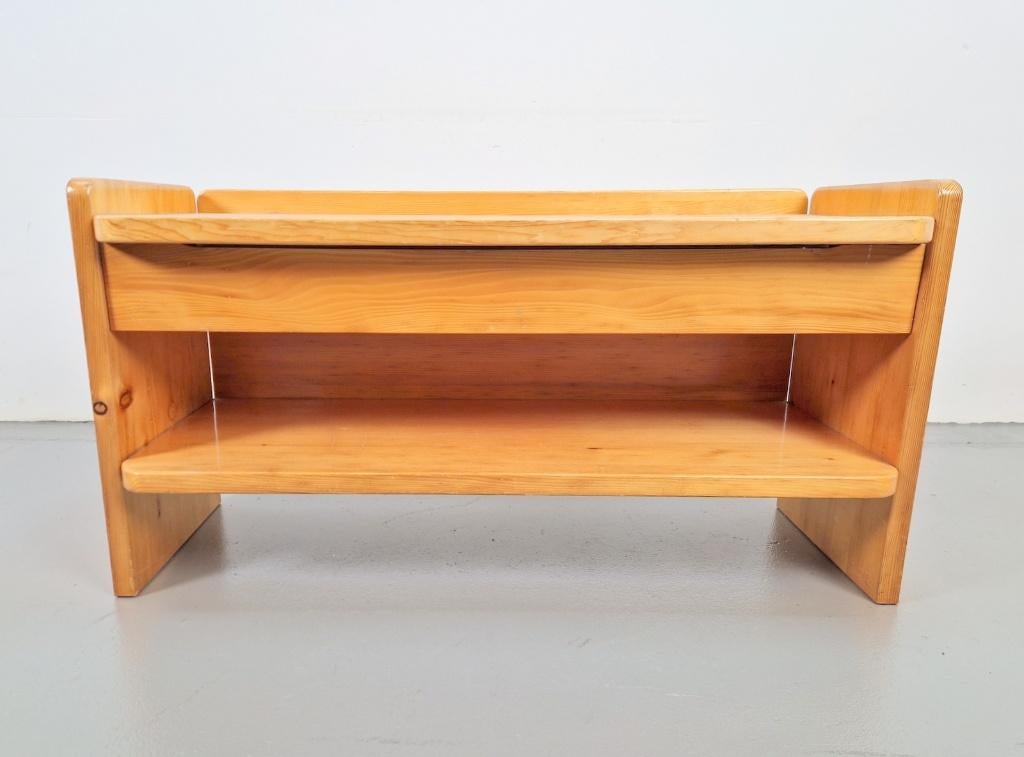 Scandinavisch moderne pine houten bank jaren 1970 klepbank, N, Ophalen of Verzenden, N, Hout