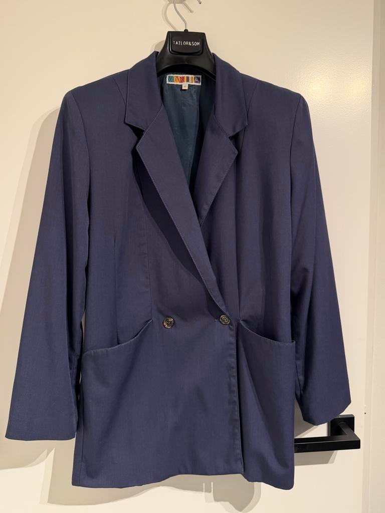 Vanilia - Vintage blauwe blazer | Maat 36, Blauw, Ophalen of Verzenden, Zo goed als nieuw, Jasje