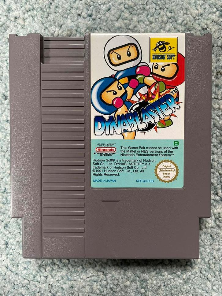 Dynablaster met garantie, Spelcomputers en Games, Games | Nintendo NES, Zo goed als nieuw, Avontuur en Actie, 1 speler, Vanaf 3 jaar