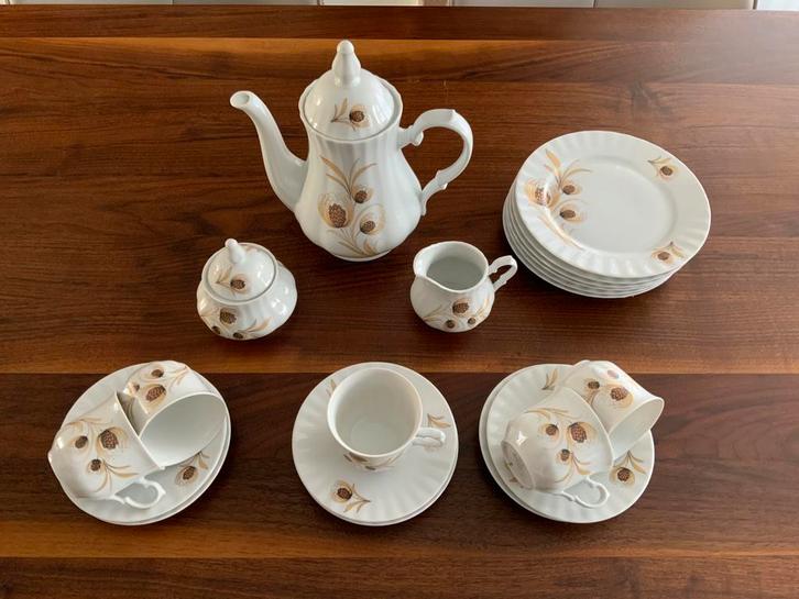 Porseleinen Koffieservies “Korester Bavaria Porcelain”, Antiek en Kunst, Antiek | Servies compleet, Ophalen of Verzenden