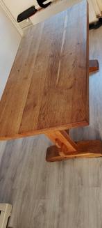 Kloostertafel eiken., Ophalen, Rechthoekig, 150 tot 200 cm, 50 tot 100 cm
