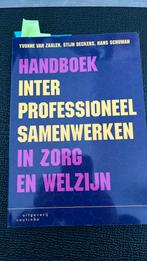 Handboek interprofessioneel samenwerken in zorg en welzijn, Sociale wetenschap, Ophalen of Verzenden, Zo goed als nieuw, Hans Schuman; Yvonne van Zaalen; Stijn Deckers