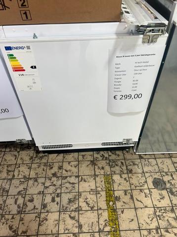 Vestel onderbouw koelkast nieuw deur op deur 82 nis maat 134 beschikbaar voor biedingen