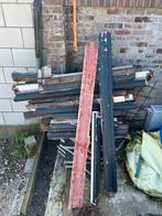 Partij Hardhout Kozijndelen gezaagd, Doe-het-zelf en Verbouw, Hout en Planken, Gebruikt, 25 tot 50 mm, Plank, Ophalen