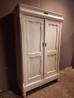 Brocante witte biedermeier meidenkast kledingkastje, Ophalen of Verzenden