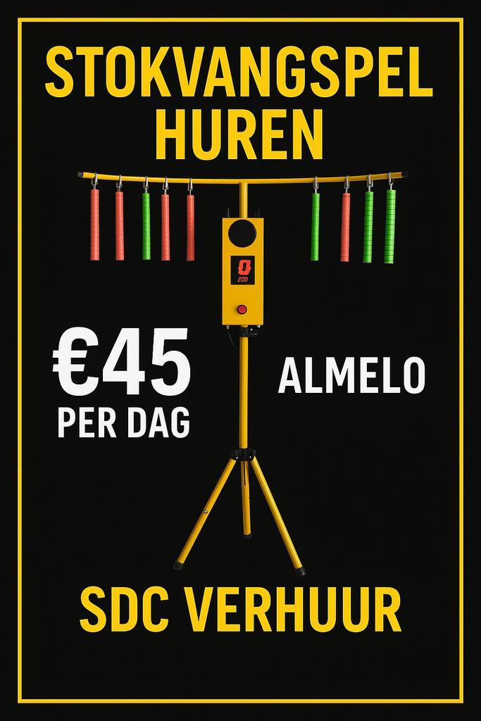 Stokvangspel huren – Test je reflexen! – Ophalen in Almel, Hobby en Vrije tijd, Feestartikelen | Verhuur, Zo goed als nieuw, Overige