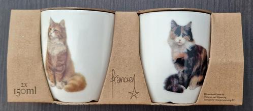Francien Katten Kopjes 01, Huis en Inrichting, Keuken | Servies, Zo goed als nieuw, Kop(pen) en/of Schotel(s), Overige stijlen