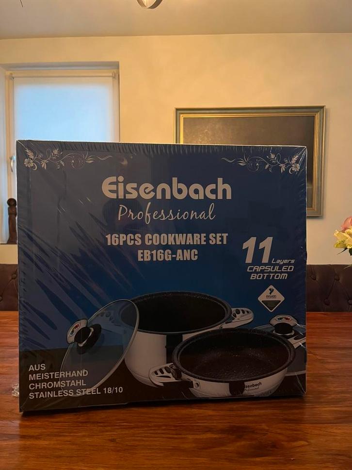 Eisenbach 16-delige pannenset, Huis en Inrichting, Keuken | Potten en Pannen, Nieuw, Pannenset, Rvs, Ophalen
