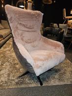 Draai fauteuil BJORN bunny stof rundleer, Huis en Inrichting, Fauteuils, Nieuw, 75 tot 100 cm, Ophalen of Verzenden, Leer