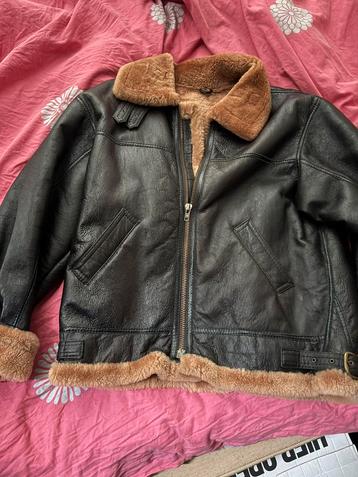 Stoere leren bomber jack model wo2 ruime L beschikbaar voor biedingen