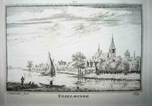 151 / Ijsselmonde  Slot Kopergravure 18e Eeuw, Antiek en Kunst, Kunst | Etsen en Gravures, Ophalen of Verzenden