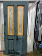 Buitendeur glas in lood, Doe-het-zelf en Verbouw, Deuren en Horren, Ophalen, Gebruikt, 80 tot 100 cm, 200 tot 215 cm