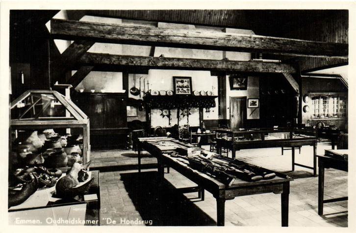 Emmen. Oudheidskamer De Hondsrug - ongelopen, Verzamelen, Ansichtkaarten | Nederland, Ongelopen, Drenthe, Voor 1920, Ophalen of Verzenden