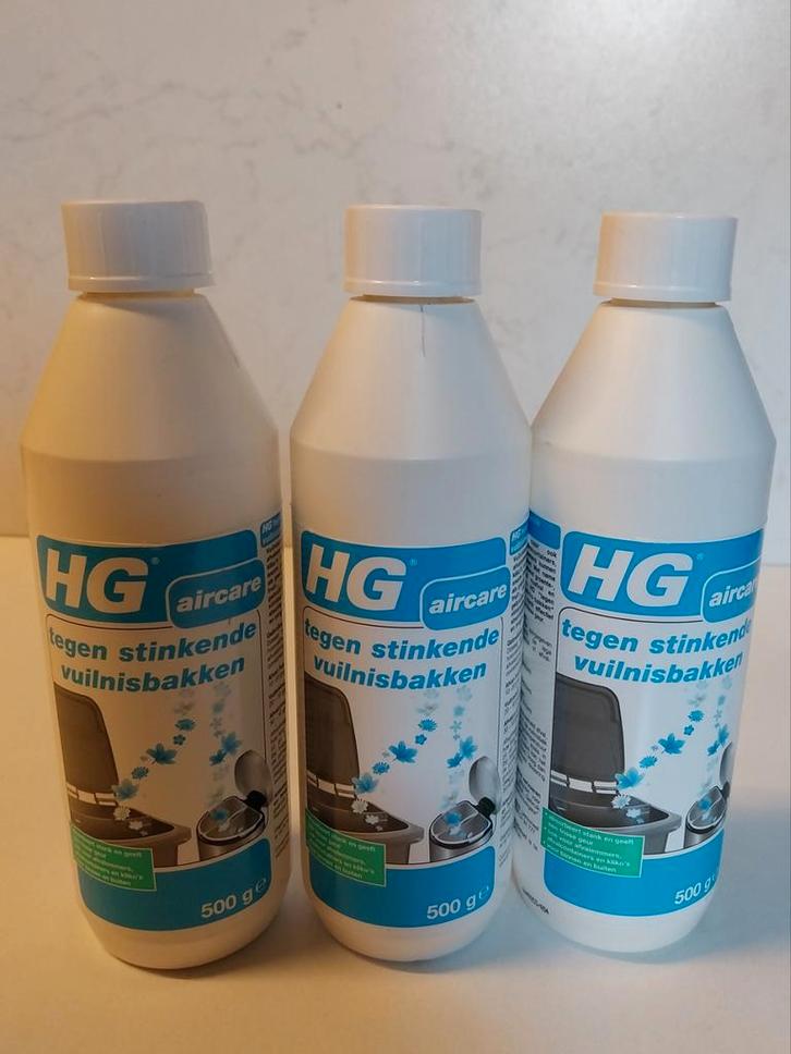 HG tegen stinkende vuilnisbakken 3 flacons, Huis en Inrichting, Schoonmaakartikelen, Schoonmaakmiddel, Ophalen of Verzenden