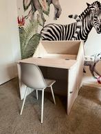 Kinderbureau / kast, bureau huisje, wit, hout., Ophalen, Gebruikt, Bureau