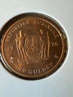 100 gulden suriname rood goud lage oplage, Postzegels en Munten, Munten | Nederland, Koningin Beatrix, Losse munt, Goud, Overige waardes