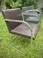 set van 3 Brno Chairs, Mies van der Rohe, Gebruikt, Modernistisch, Ophalen of Verzenden, Metaal