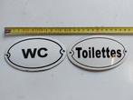Emaille bordjes Wc, toilet, Ophalen of Verzenden