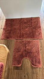Badmat en toiletmat terracotta, Ophalen of Verzenden, Gebruikt, Bruin, Badmat