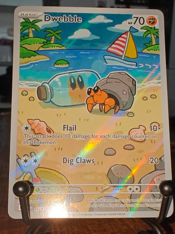 Dwebble illustration rare, Hobby en Vrije tijd, Verzamelkaartspellen | Pokémon, Zo goed als nieuw, Ophalen of Verzenden