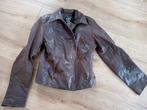 Leren jas donkerbruin leatherwear maat s, Gedragen, Ophalen of Verzenden, Bruin, Maat 36 (S)
