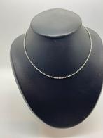 B375 Prachtige zilveren balletjes ketting 42 cm, Ophalen of Verzenden, X, Zilver, Zilver