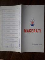 Maserati 1971 Produktie prog. Indy Mexico Ghibli & Ghibli SS, Gelezen, Ophalen