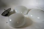 vintage art deco plafondlamp gispen stijl opaline schuif XL, Huis en Inrichting, Lampen | Plafondlampen, Ophalen of Verzenden