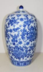 Prachtige grote Chinese blauw witte porseleinen gemberpot, Ophalen of Verzenden