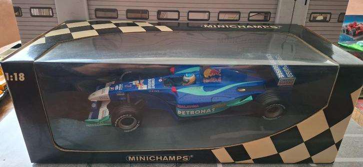 1.18 sauber petronas c21 n. heidfield, Hobby en Vrije tijd, Modelauto's | 1:18, Zo goed als nieuw, Auto, MiniChamps, Ophalen of Verzenden