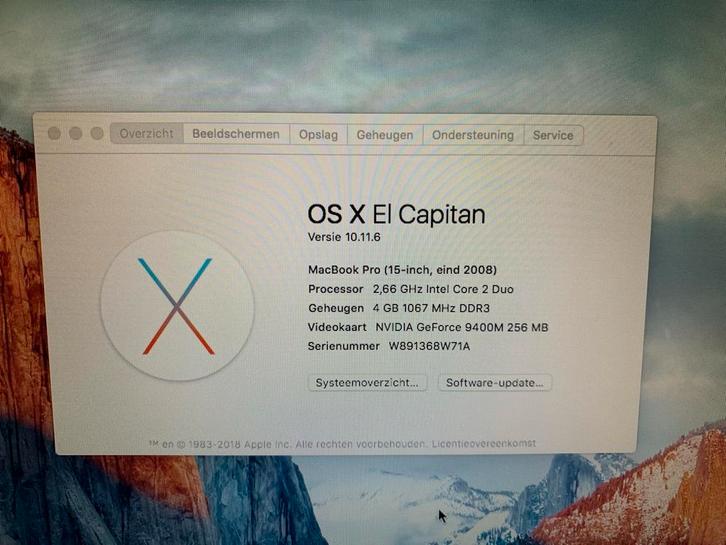MacBook Pro 15" 2008 - Onderdelen/Reparatie, Computers en Software, Apple Macbooks, Niet werkend, MacBook Pro, 15 inch, 2 tot 3 Ghz