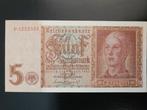 5 Reichsmark Duitsland WWII 1942 jaar, Ophalen of Verzenden, Duitsland, Los biljet