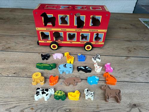 Houten bus vormenstoof, Kinderen en Baby's, Speelgoed | Overig, Gebruikt, Jongen of Meisje, Ophalen of Verzenden