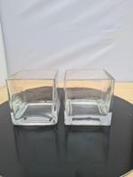 Accubakken vazen 10x10x10 cm, Overige kleuren, Nieuw, Ophalen of Verzenden, Glas