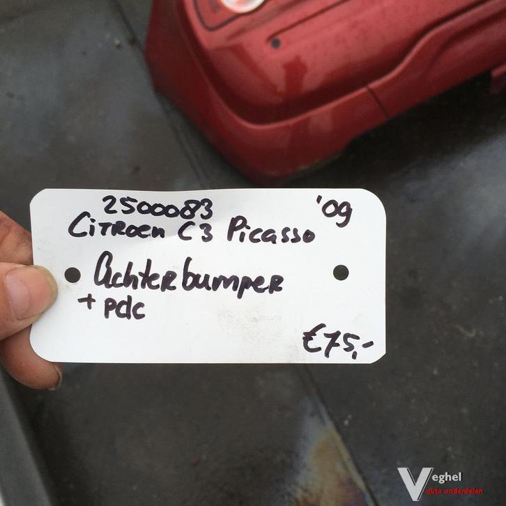 Citroen C3 Picasso 1.6 B 2009 2500083  Achterbumper met PDC, Auto-onderdelen, Carrosserie en Plaatwerk, Bumper, Achter, Gebruikt